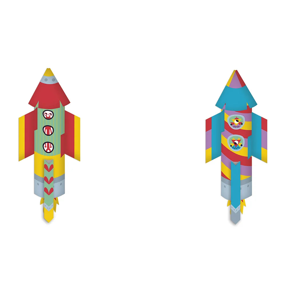 Knutselpakket voor jongens om rakketten te bouwen van het merk Janod