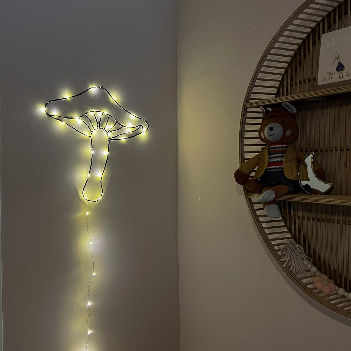 Studio Vraco staaldraad lamp - sfeerverlichting voor kinderkamers - paddenstoellamp