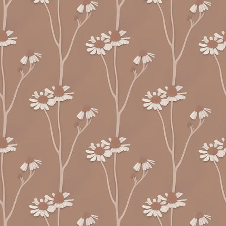 behang met kamille bloemen voor meisjeskamers en babykamers