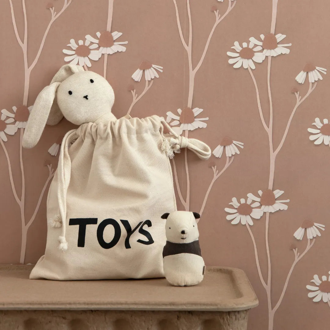 behang met kamille bloemen voor meisjeskamers en babykamers