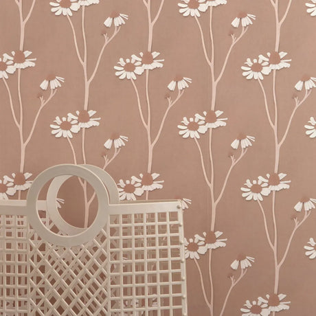 behang met kamille bloemen voor meisjeskamers en babykamers