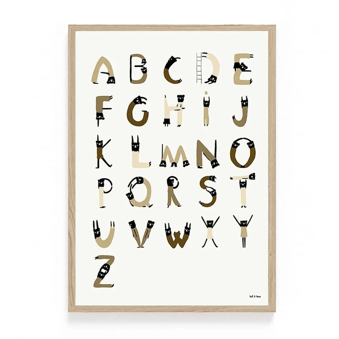 Ted en Tone poster voor de kinderkamer