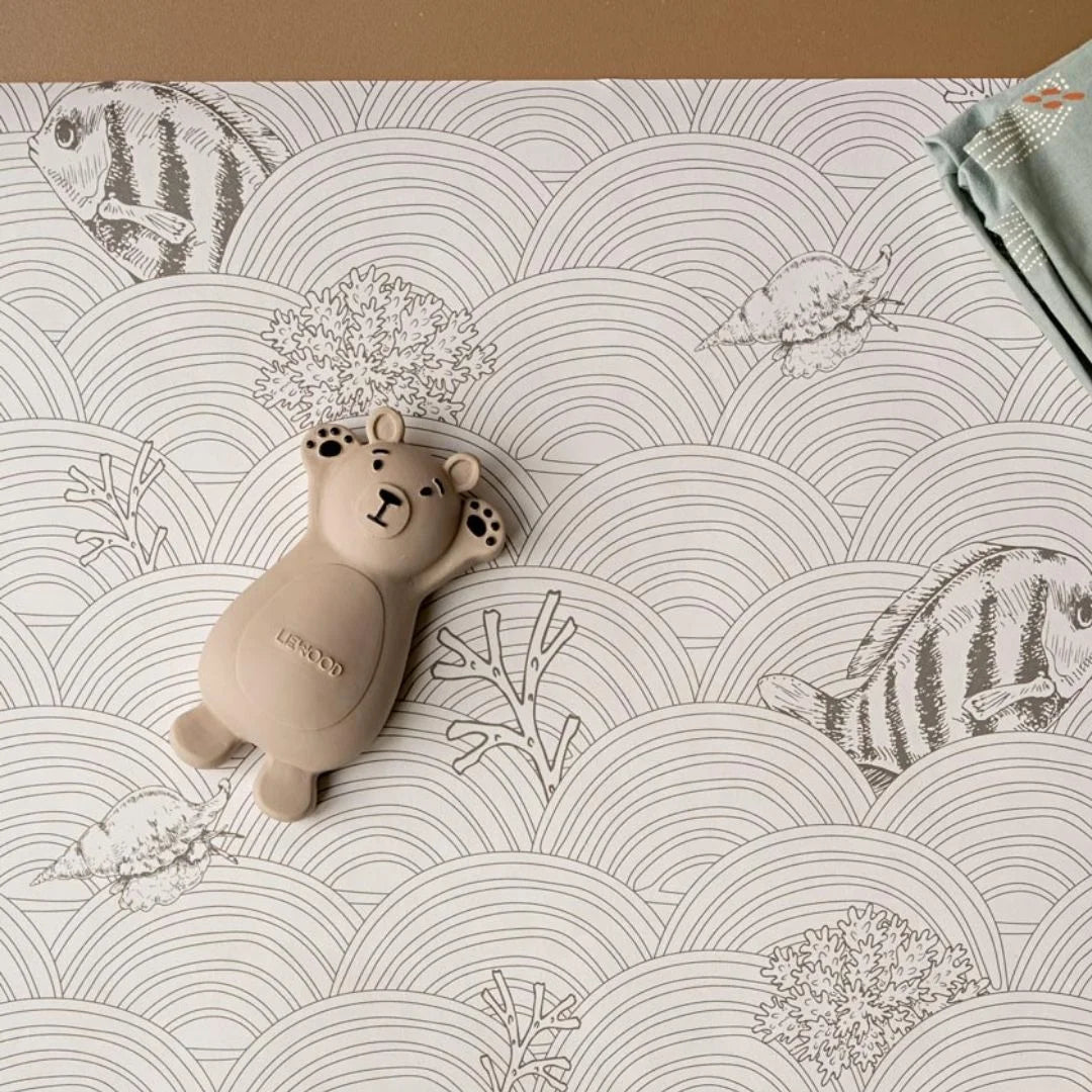 Behang voor de kinderkamer onder zee wereld met vissen