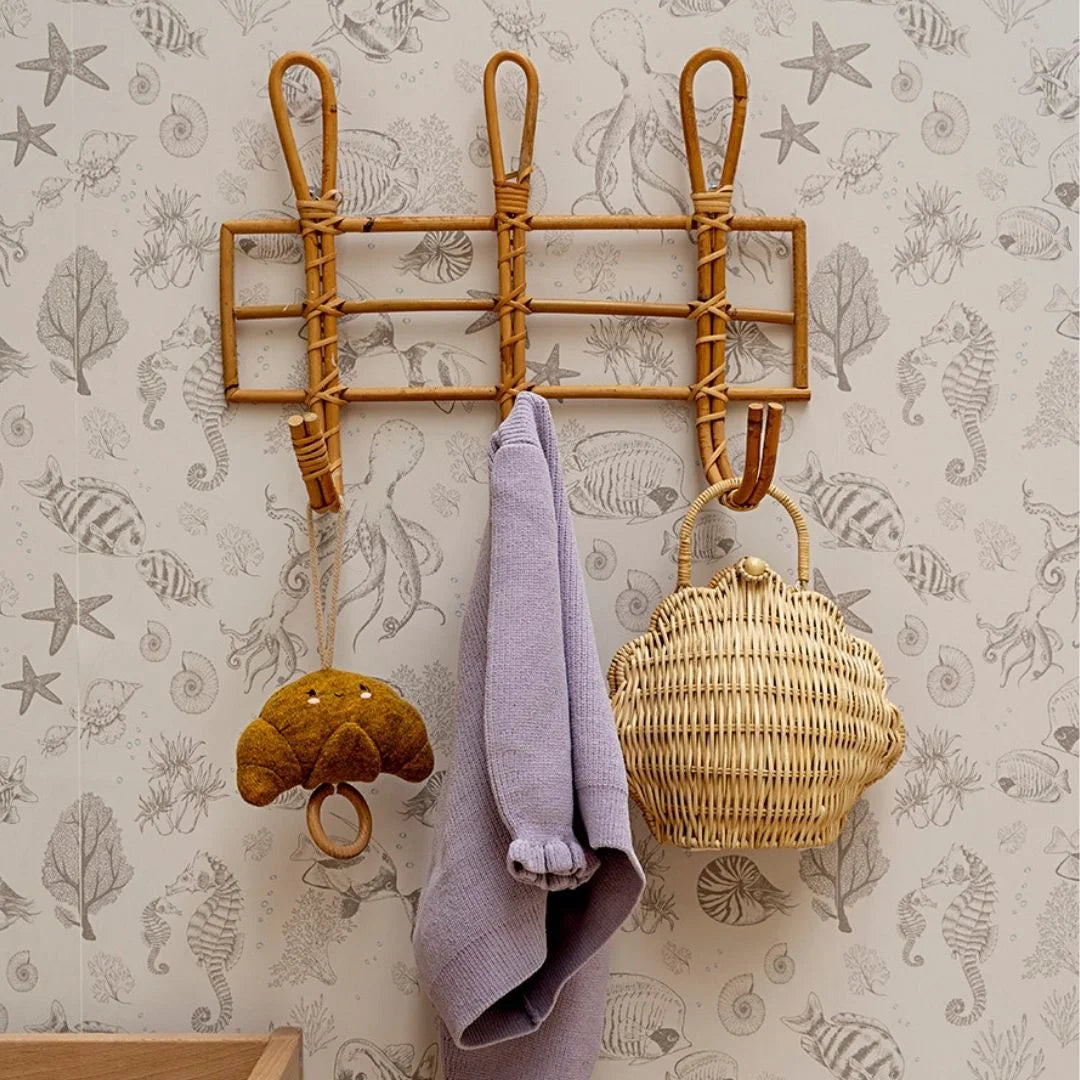 Behang voor de kinderkamer onder zee wereld met vissen