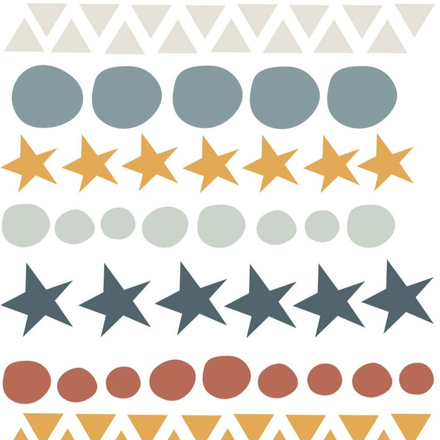 Bibelotte Muurstickers confetti blauw