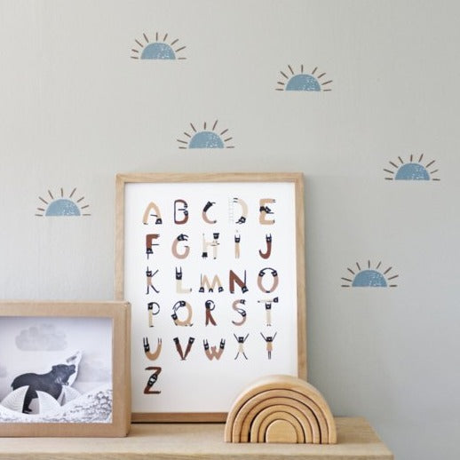 Bibelotte Muursticker Ochtendgloren blauw