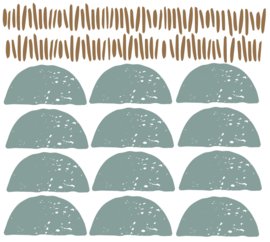 Bibelotte Muursticker Ochtendgloren blauw