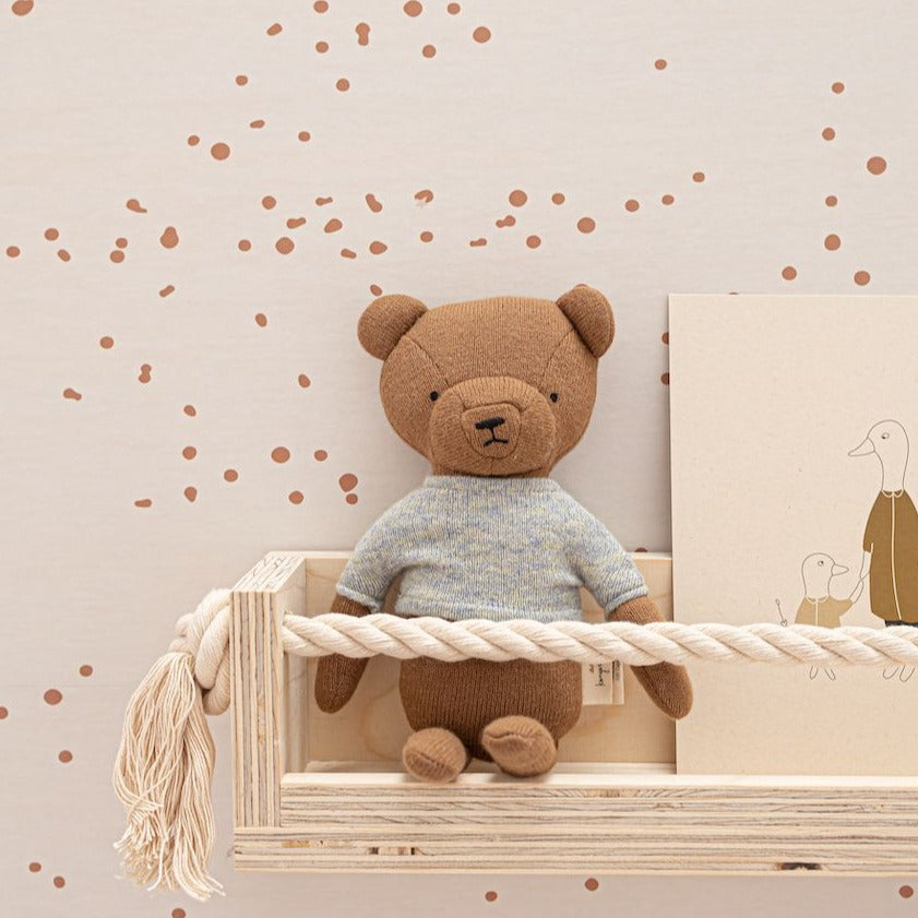 Bibelotte behang - Dottig bruin