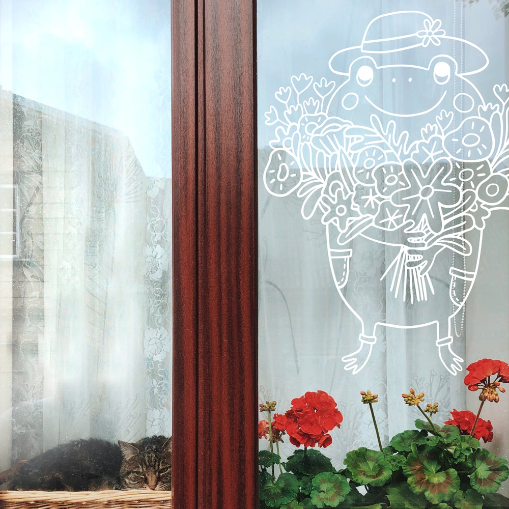 Kikker raam stickers