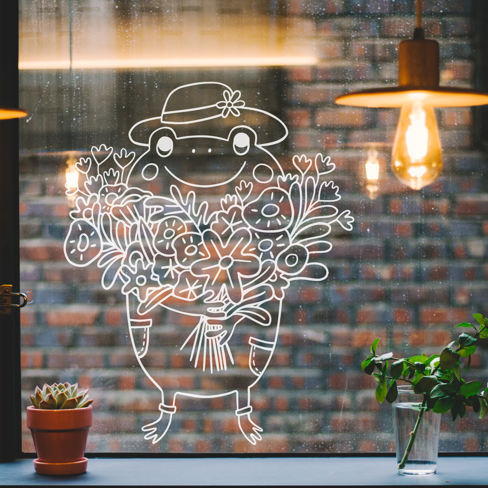 Bloemen raamtekening