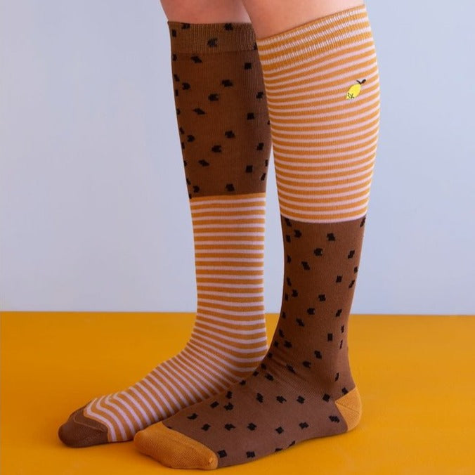 Sticky Lemon kniekous kleur Cinnamon Brown