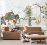 Boerderij behang kinderkamer of babykamer