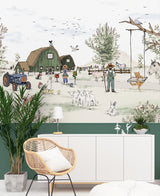 Boerderij behang kinderkamer of babykamer