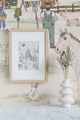 Boerderij behang kinderkamer of babykamer