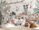 Kinderkamerbehang babykamerbehang circus thema