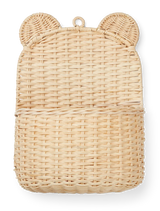Wandmand / opbergmand van rotan voor kinderkamer van het merk Liewood