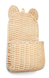 Wandmand / opbergmand van rotan voor kinderkamer van het merk Liewood