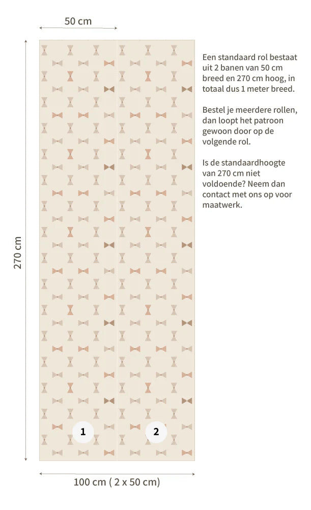 Behang Pasta peach