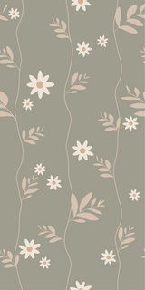 Behang Bloemen Daisy Green