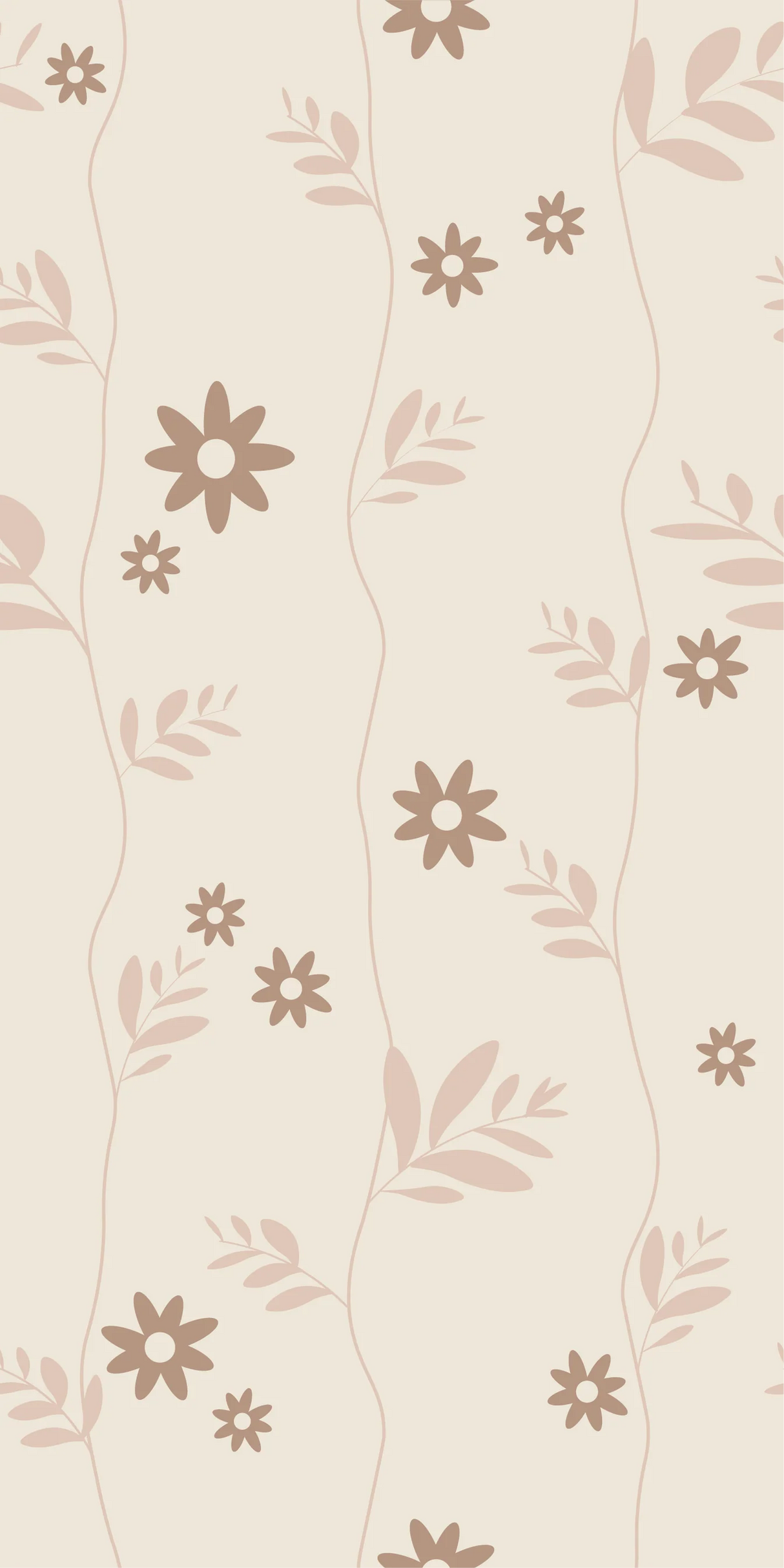Behang Bloemen Daisy Brown