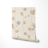 Behang Bloemen Daisy Blue