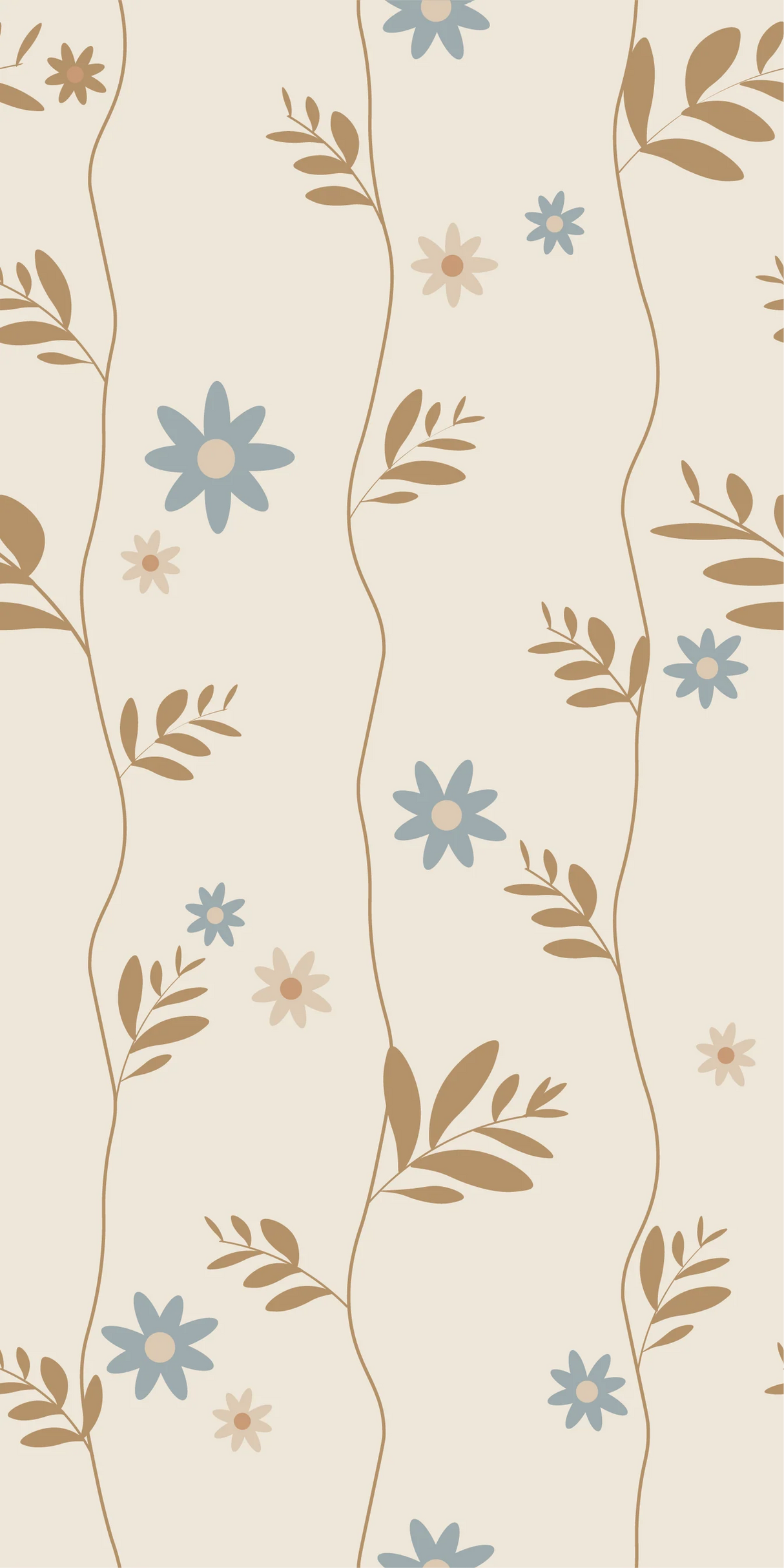 Behang Bloemen Daisy Blue