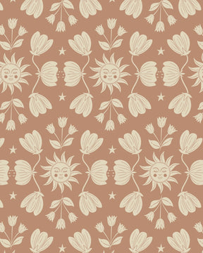 Behang voor kinderkamer of babykamer retro bloemen