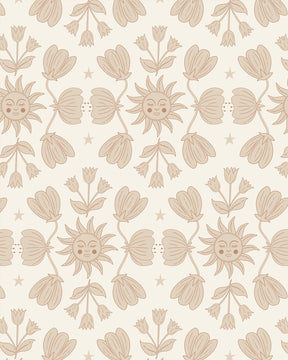 Behang voor kinderkamer of babykamer retro bloemen