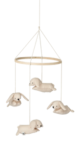 Babymobiel Liewood voor wieg of box met schattige witte honden