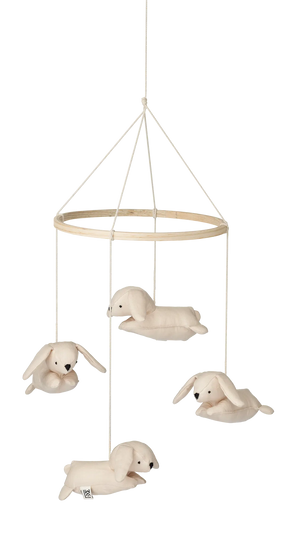 Babymobiel Liewood voor wieg of box met schattige witte honden