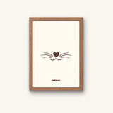 Poster voor kattenliefhebbers. Ontworpen voor de kinderkamer of babykamer.