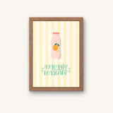 Retro homemade lemonade poster voor kinderkamer of babykamer.