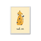 Retro leopard poster voor kinderkamer of babykamer