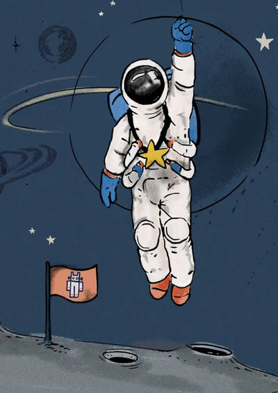 Astronaut Behang - Into the Galaxy