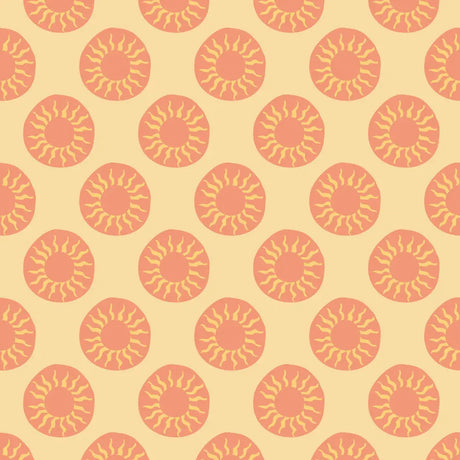 retro zonnetjes behang babykamer en kinderkamer