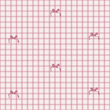 Bows pink behang - Ginger Roots