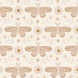 botanical moth behang met bloemen meisjeskamer