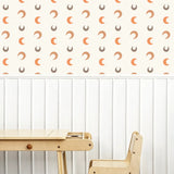 Behang met halve maantjes