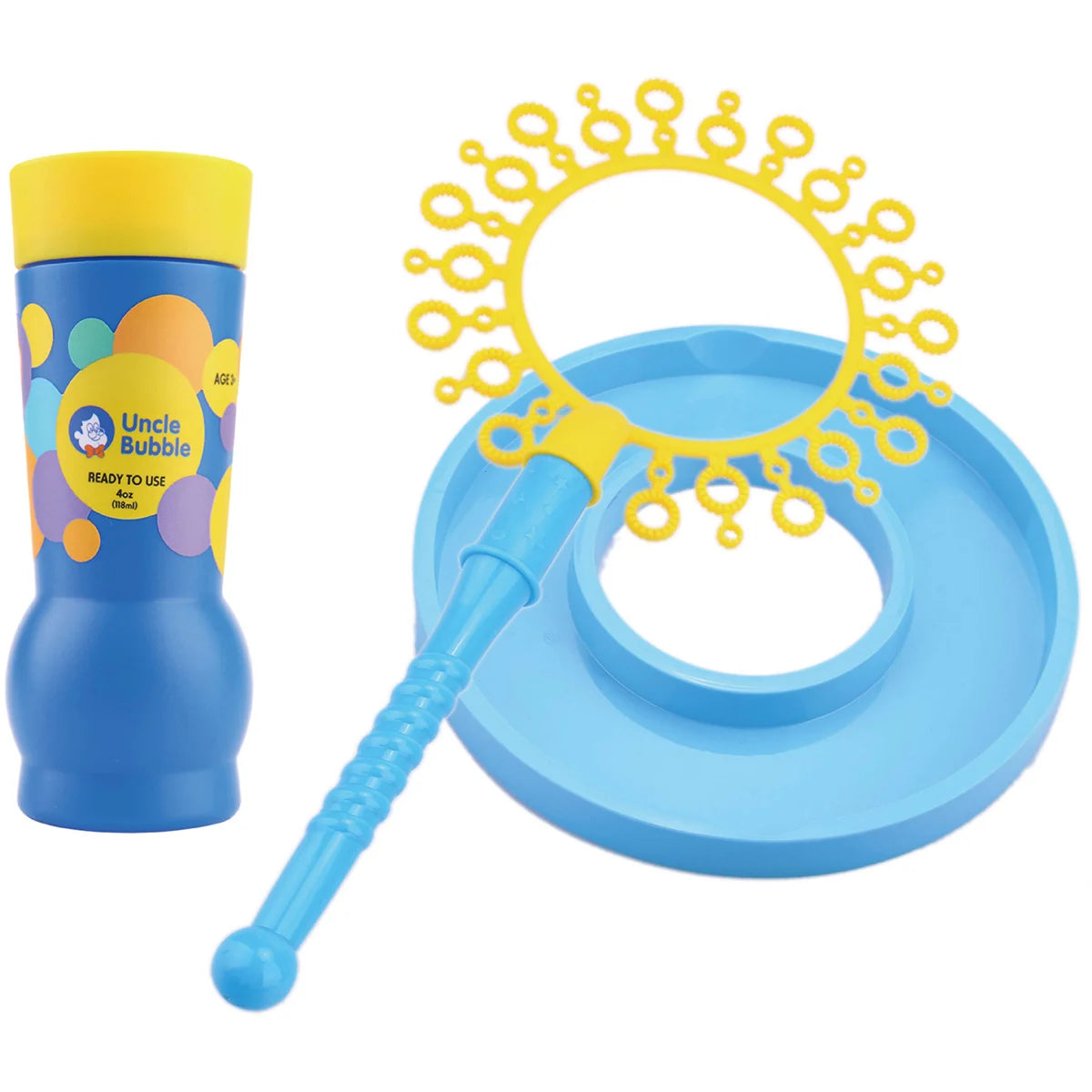 Bellenblaas speelgoed voor kinderen van het merk Uncle Bubble. Van grote bellen tot heel veel mini belletjes.