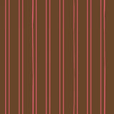 Bibelotte behang Gestreept cacao, bruin gestreept behang met fijne roze strepen voor de kinderkamer