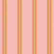 Bibelotte behang Juna candy, roze gestreept behang met koraalrode en okergele strepen voor de kinderkamer