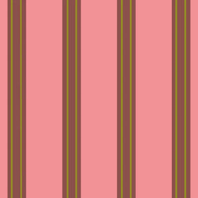 Bibelotte behang Juna maple, roze gestreept behang met olijfgroene en bruine strepen voor de kinderkamer