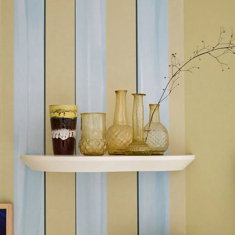 Bibelotte kinderkamer behang met strepen jongens groen blauw