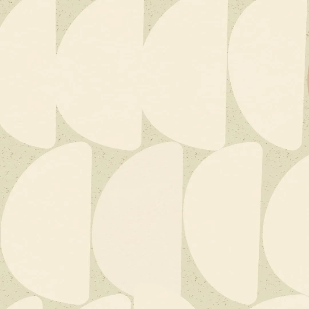 Bibelotte behang Stone beige, crèmewit behang met grote organische vormen voor de kinderkamer