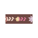 Bibelotte behangrand Bohemian merlot, donkerbruine bloemenrand voor de kinderkamer