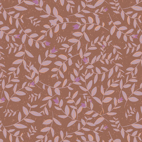 Bibelotte kinderkamer behang met blaadjes - natuur meisjes paars