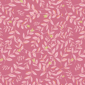 Bibelotte kinderkamer behang met blaadjes - natuur meisjes roze