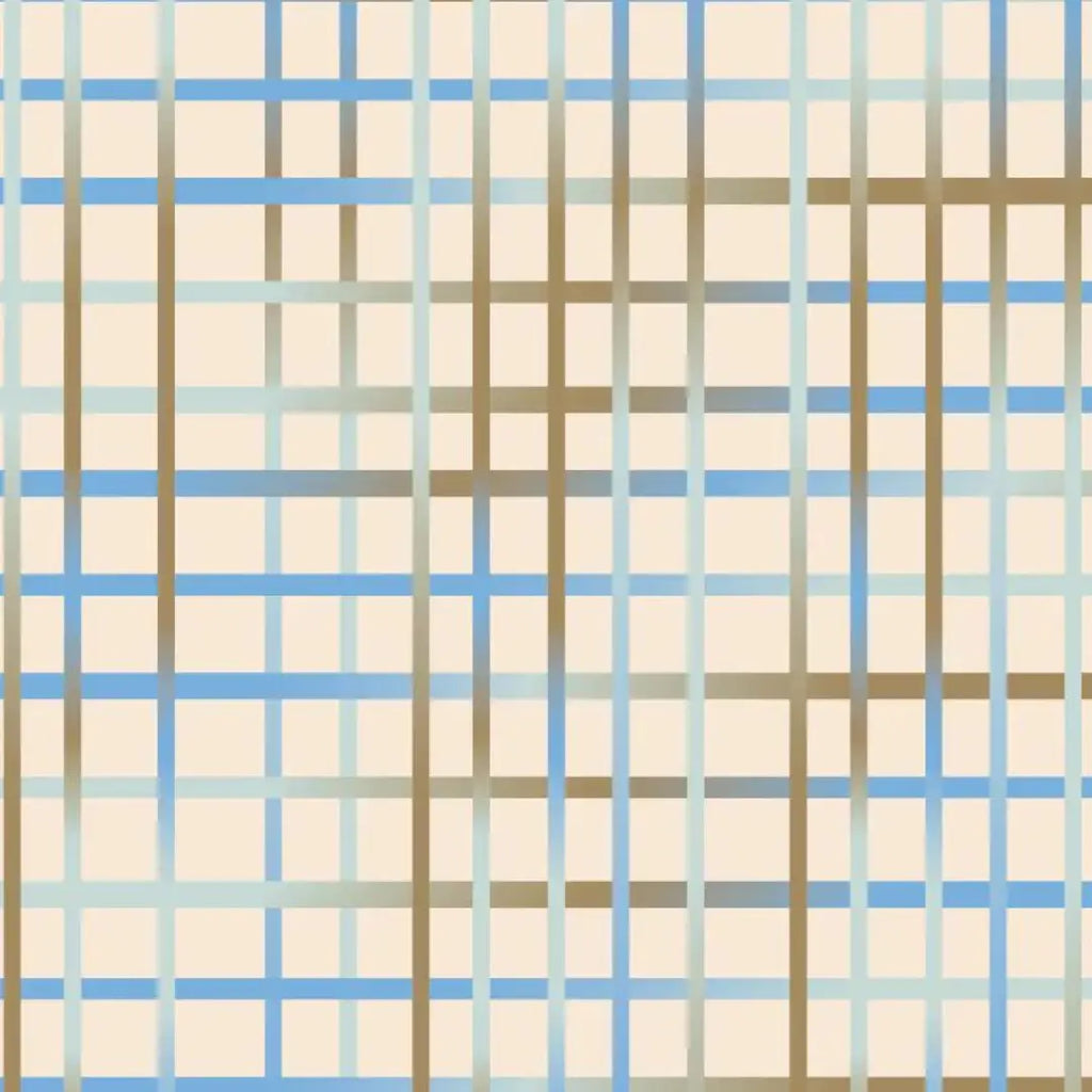 Bibelotte behang - Grid Blauw