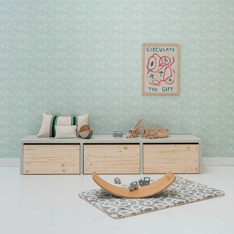 Bibelotte kinderkamer behang natuur blauw