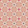 Bibelotte kinderkamer behang met retro blaadjes print roze